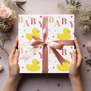 Verfijnd Baby met cadeautjes voor duck Cadeaupapier