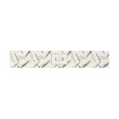 Verfijnd Beige Abstracte Initialen Uitnodigingen Wikkel (Vlak)