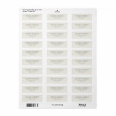 Verfijnd Beige Minimalistisch Etiket (Full Sheet)