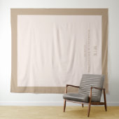 Verfijnd Beige Typografisch Wandkleed (In Situ (horizontaal))
