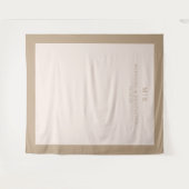 Verfijnd Beige Typografisch Wandkleed (Voorkant (horizontaal))