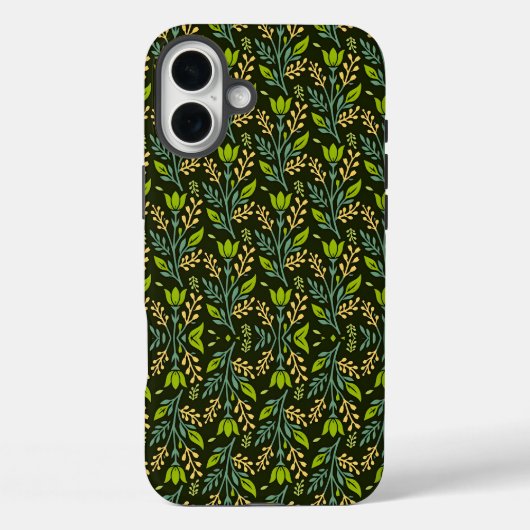 Verfijnd blauw & beige bloempatroon ontwerp Case-Mate iPhone case (Achterkant)