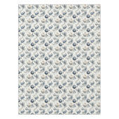 Verfijnd Blauw Beige & Gouden Kerstmis Tafelkleed (Voorkant)