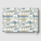 Verfijnd Blauw Geometrisch Gastenboek (Achterkant)