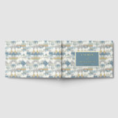 Verfijnd Blauw Geometrisch Gastenboek (Volledig)