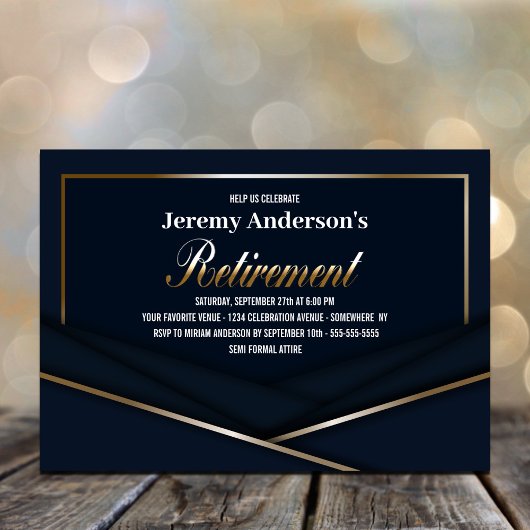 Verfijnd Blauw Goud Pensioen Partij Kaart