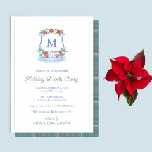 Verfijnd Blauw Rood Kerstmis Crest Kerstfeest