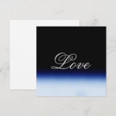 Verfijnd Blauw Zwart Liefde Bruiloft (Voorkant / Achterkant)