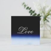 Verfijnd Blauw Zwart Liefdes Bruiloft (Staand voorkant)