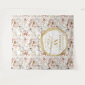 Verfijnd Blozend Bloemen Verjaardags Fotohokje Wandkleed (Voorkant (horizontaal))