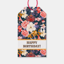 Verfijnd Boho Bloem Feest Cadeaulabel
