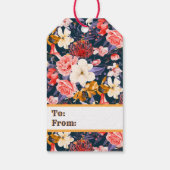 Verfijnd Boho Bloem Feest Cadeaulabel (Achterkant)