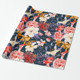 Verfijnd Boho Bloem Feest Cadeaupapier