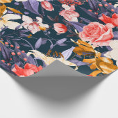 Verfijnd Boho Bloem Feest Cadeaupapier (Hoek)