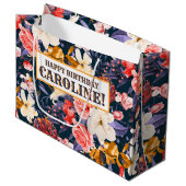 Verfijnd Boho Bloem Feest Groot Cadeauzakje (Voorkant Gekanteld)