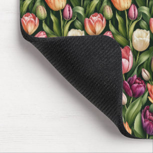 Verfijnd botanisch tulpenillustratie muismat