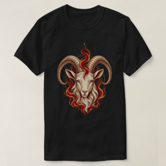 Verfijnd Bourgondië Yin Vuur Geit T-shirt