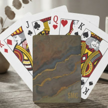 Verfijnd bronzen leisteen vloeibare monogram spel