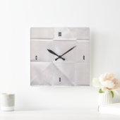  verfijnd bruin papier vierkante klok (Huis)