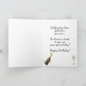 verfijnd champagne-wenskaart kaart (Binnen)