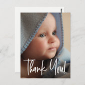 Verfijnd "Dank u" Verticale Baby Geboorte Anno Briefkaart (Voorkant / Achterkant)