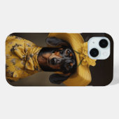 Verfijnd dashond in geel Case-Mate iPhone case (Achterkant (horizontaal))