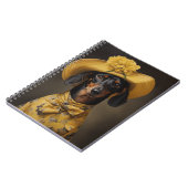 Verfijnd dashond in geel notitieboek (Linkerzijde)