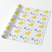 Verfijnd Duck Blue Baby Gift Wrapping Paper Cadeaupapier (Uitgerold)