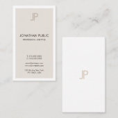 Verfijnd eenvoudig design monogram in rendy visitekaartje (Voorkant / Achterkant)