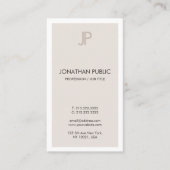 Verfijnd eenvoudig design monogram in rendy visitekaartje (Voorkant)