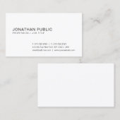 Verfijnd eenvoudig grafisch ontwerp met hoge beeld visitekaartje (Voorkant / Achterkant)