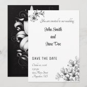 Verfijnd Elegante Bloemen Kaart (Voorkant / Achterkant)