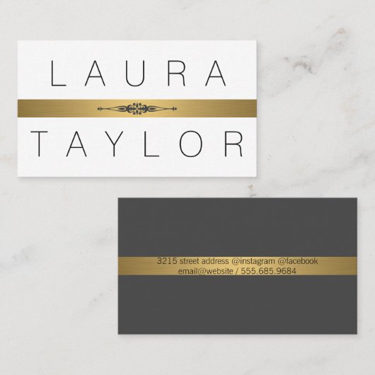 Verfijnd en Lux Visitekaartje (Voorkant / Achterkant)