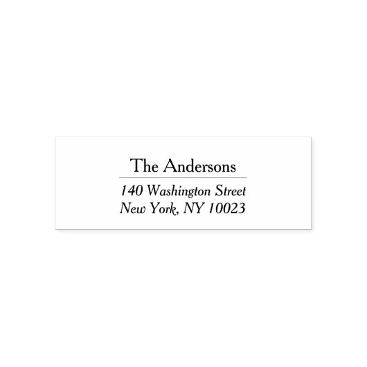 Verfijnd etiket met streepretouradres zelfinktende stempel (Design)