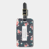 Verfijnd Floral-aangepast Bagagelabel (Voorkant verticaal)