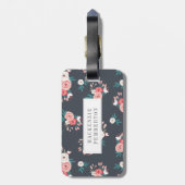 Verfijnd Floral-aangepast Bagagelabel (Achterkant verticaal)