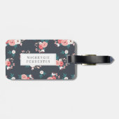 Verfijnd Floral-aangepast Bagagelabel (Achterkant horizontaal)