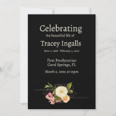 Verfijnd Floral Funeral Programme Kaart (Voorkant)