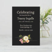 Verfijnd Floral Funeral Programme Kaart (Staand voorkant)