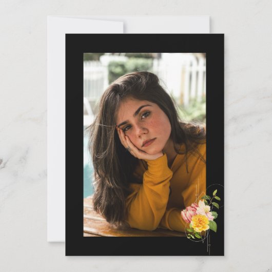 Verfijnd Floral Funeral Programme Kaart (Achterkant)