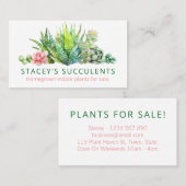 Verfijnd, gehomogeniseerd Plant Visitekaartje (Voorkant / Achterkant)