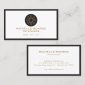  verfijnd geweven cirkel interieurontwerp visitekaartje (Voorkant / Achterkant)