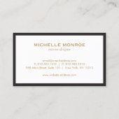  verfijnd geweven cirkel interieurontwerp visitekaartje (Achterkant)