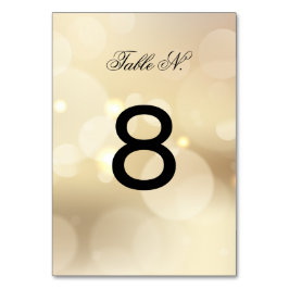 Verfijnd Goud Glitter TROUWTAFEL NUMMER Kaart