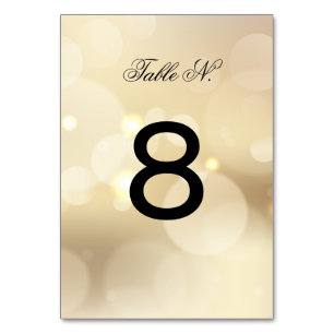 Verfijnd Goud Glitter TROUWTAFEL NUMMER Kaart