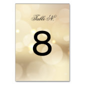 Verfijnd Goud Glitter TROUWTAFEL NUMMER Kaart (Achterkant)