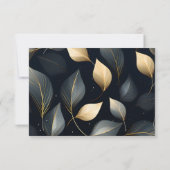 Verfijnd Goud Grijs Bladeren Orthodoxe Begrafenis Bedankkaart (Achterkant)