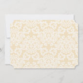 Verfijnd Goud Kant Script Bruiloft Uitnodiging (Achterkant)