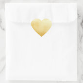 Verfijnd goud nepfolie hart sticker (Tas)