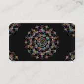 Verfijnd Goud op Zwarte Mandala Yoga Visitekaartje (Voorkant)